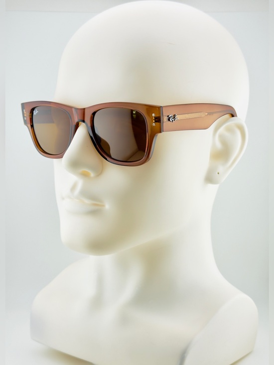 Ray-Ban Accessories - Ray-Ban Mega Wayfarer Sunglasses RB0840 Transparent Brown Frame with Brown Lens